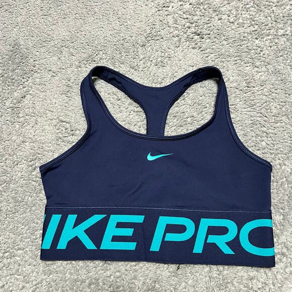 Nike Other - Nike Pro Sports Bra Womens Medium Blue Running Athletic